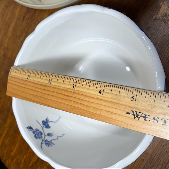 Blue Toile large floral platter & bowl set French Country cottage decor - Picture 9 of 10